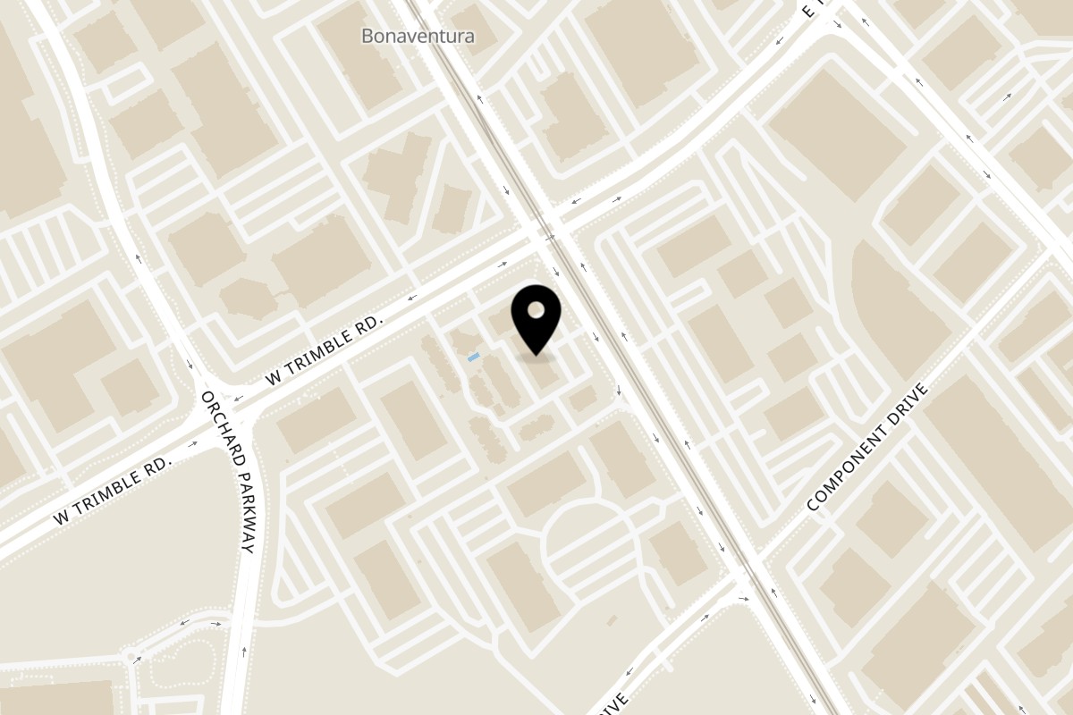 Map showing the location of Fish's Wild San Jose on 2561 N First St in San Jose